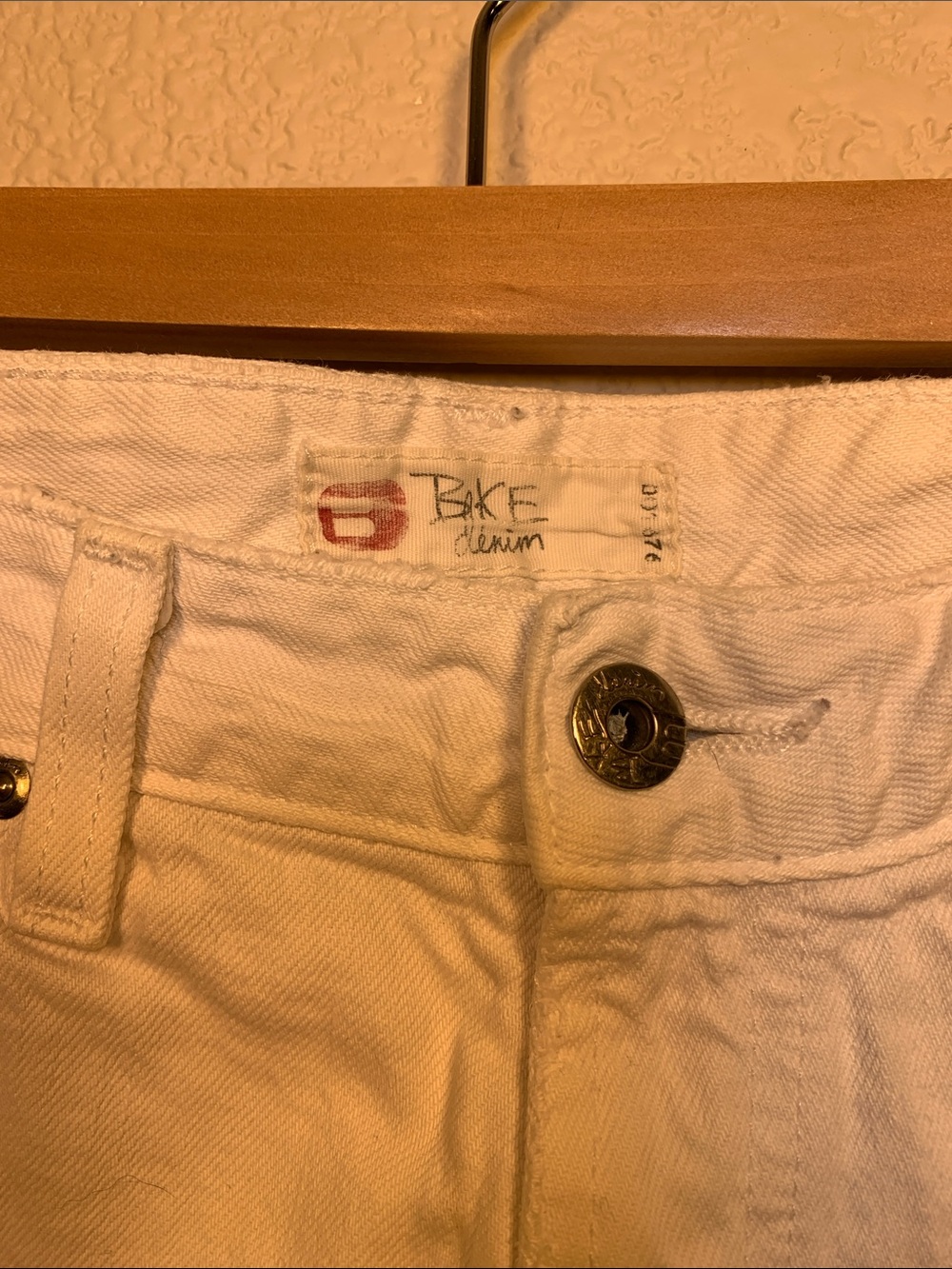 BKE denim white short sz 29 summer concert short booty short fray hem - Picture 2 of 3